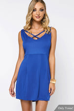 NEW FEELING Womens Blue Sexy Dresses