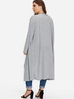 NEW FEELING Womens Grey Plus Size Coats & Jackets