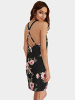 Custom Black And White Floral Shift Dress