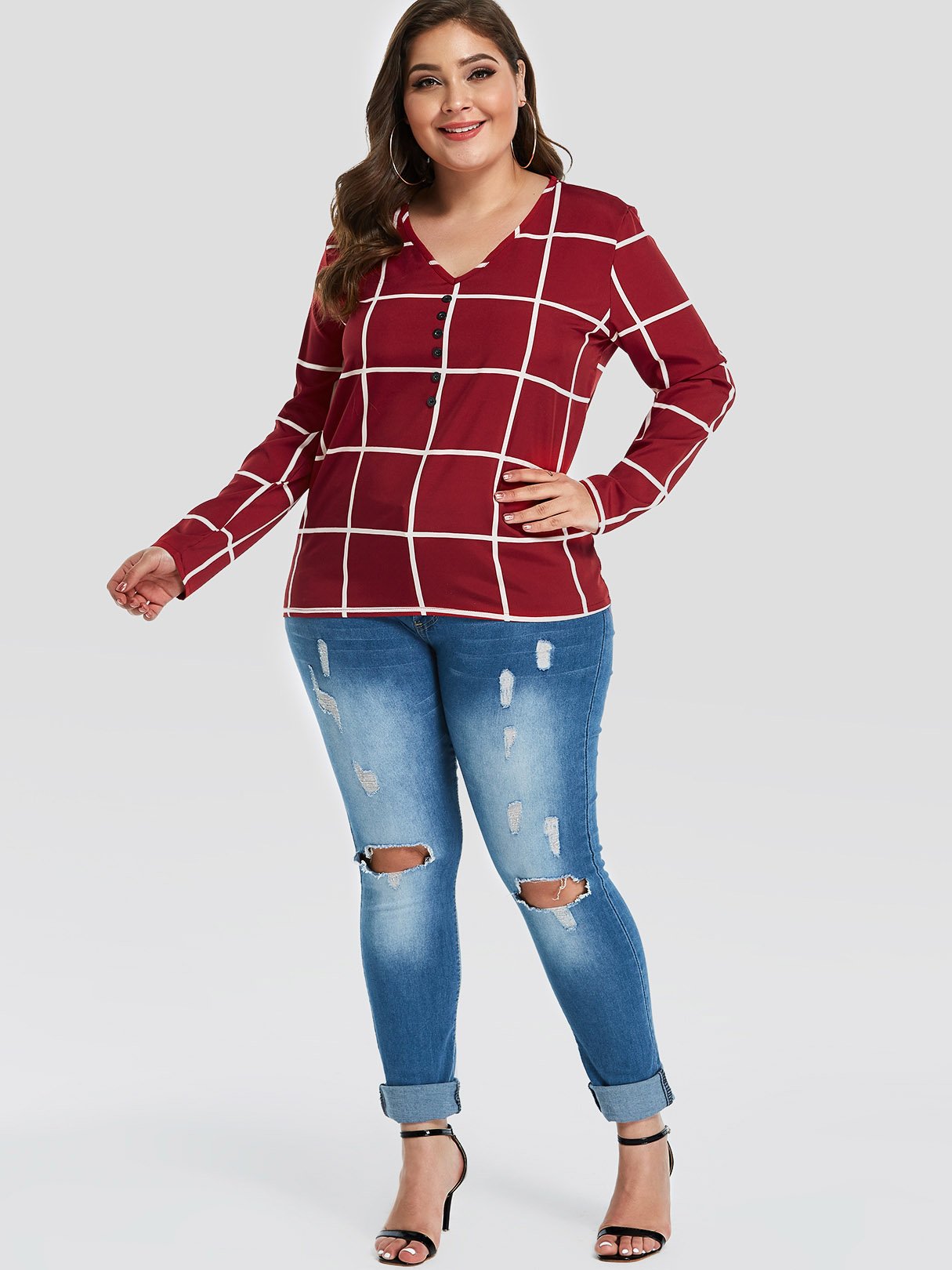 OEM ODM Ladies Plus Size Lace Tops