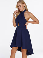 OEM Ladies Dark Blue Sexy Dresses