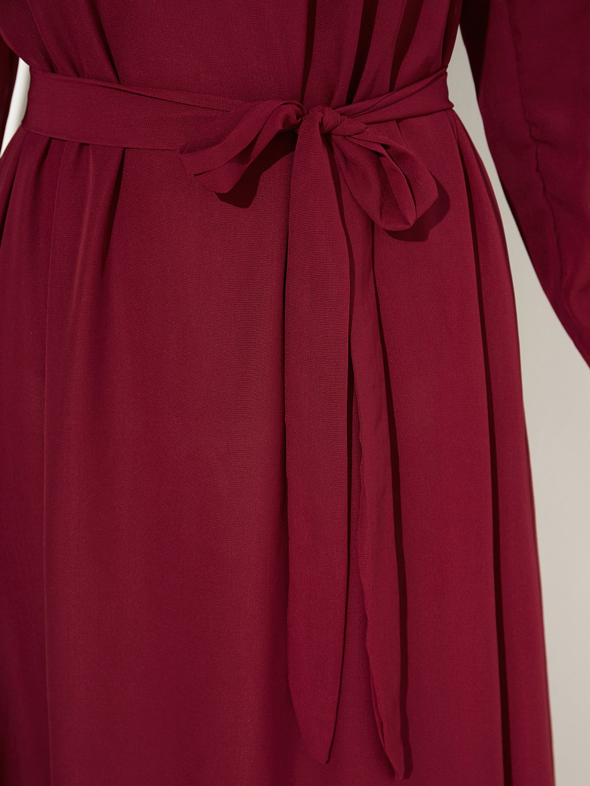 OEM ODM Maroon Lace Dress With Sleeves