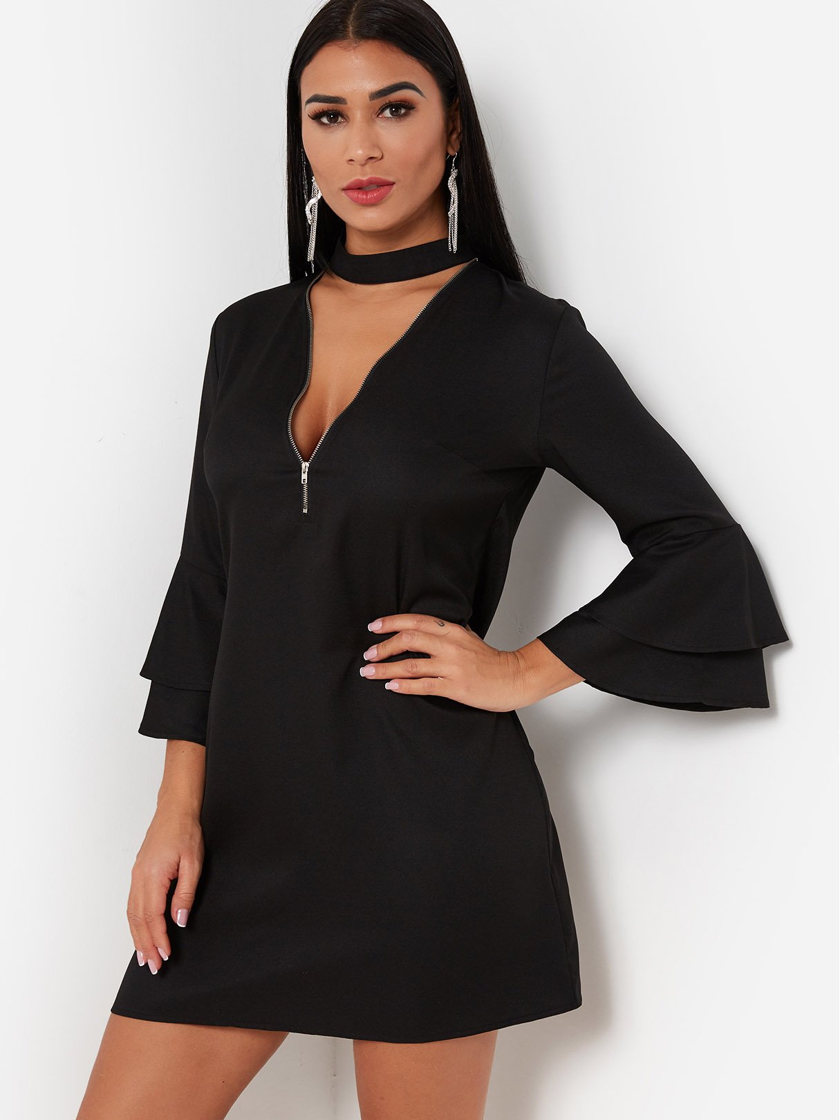 ODM Ladies 3/4 Sleeve Casual Dresses