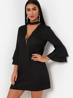 ODM Ladies 3/4 Sleeve Casual Dresses