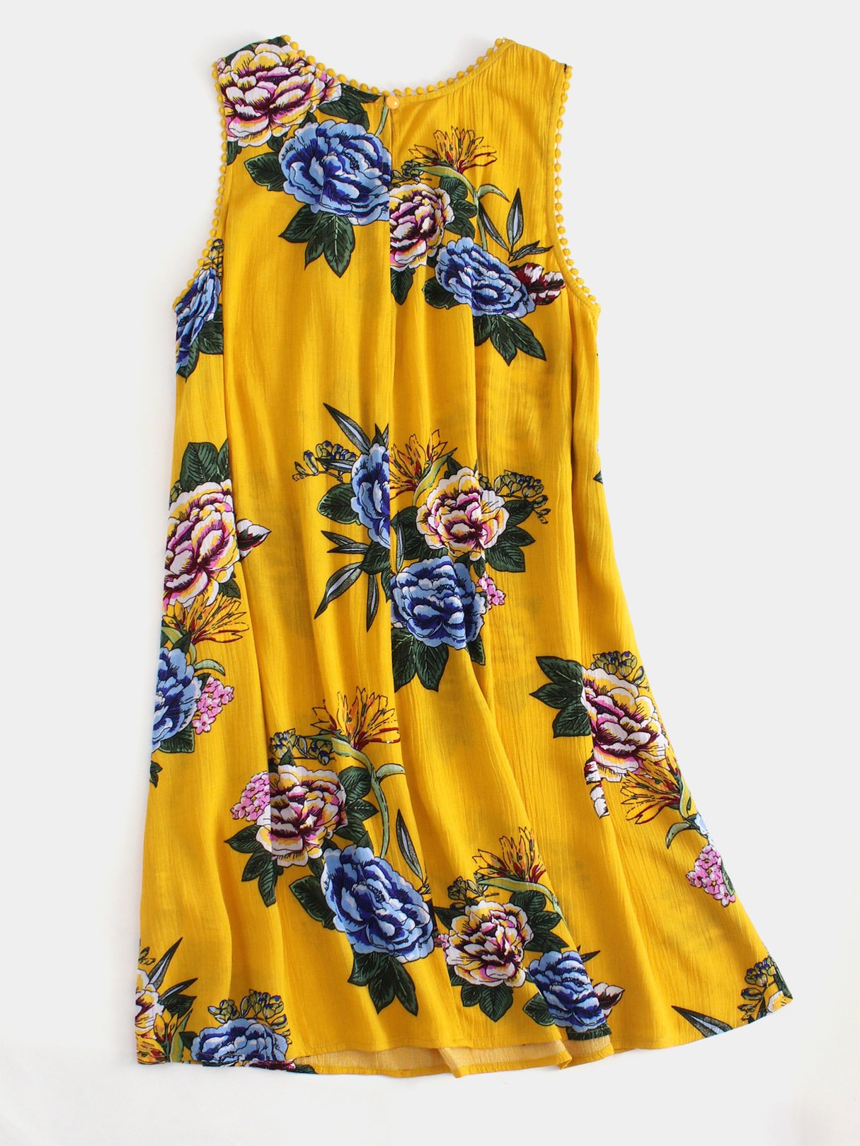 OEM Ladies Yellow Floral Dresses