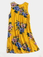 OEM Ladies Yellow Floral Dresses