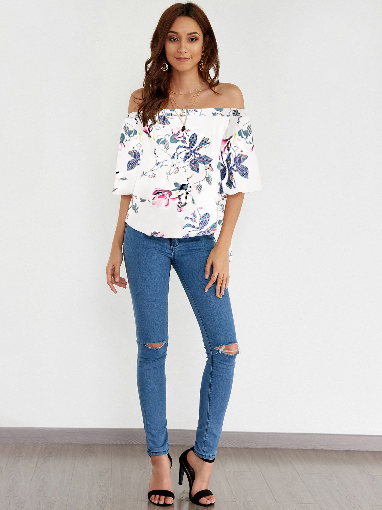 ODM Ladies Short Sleeve Blouses