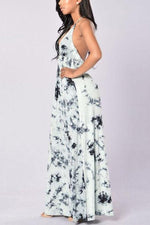 Custom Royal Blue And White Floral Dress