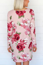 OEM Ladies Pink Floral Dresses