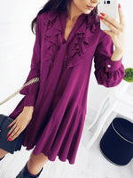 OEM Ladies Purple Mini Dresses
