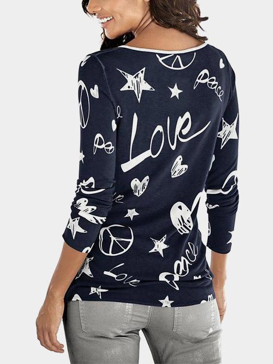 NEW FEELING Womens Navy T-Shirts