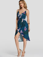 NEW FEELING Womens Navy Floral Dresses