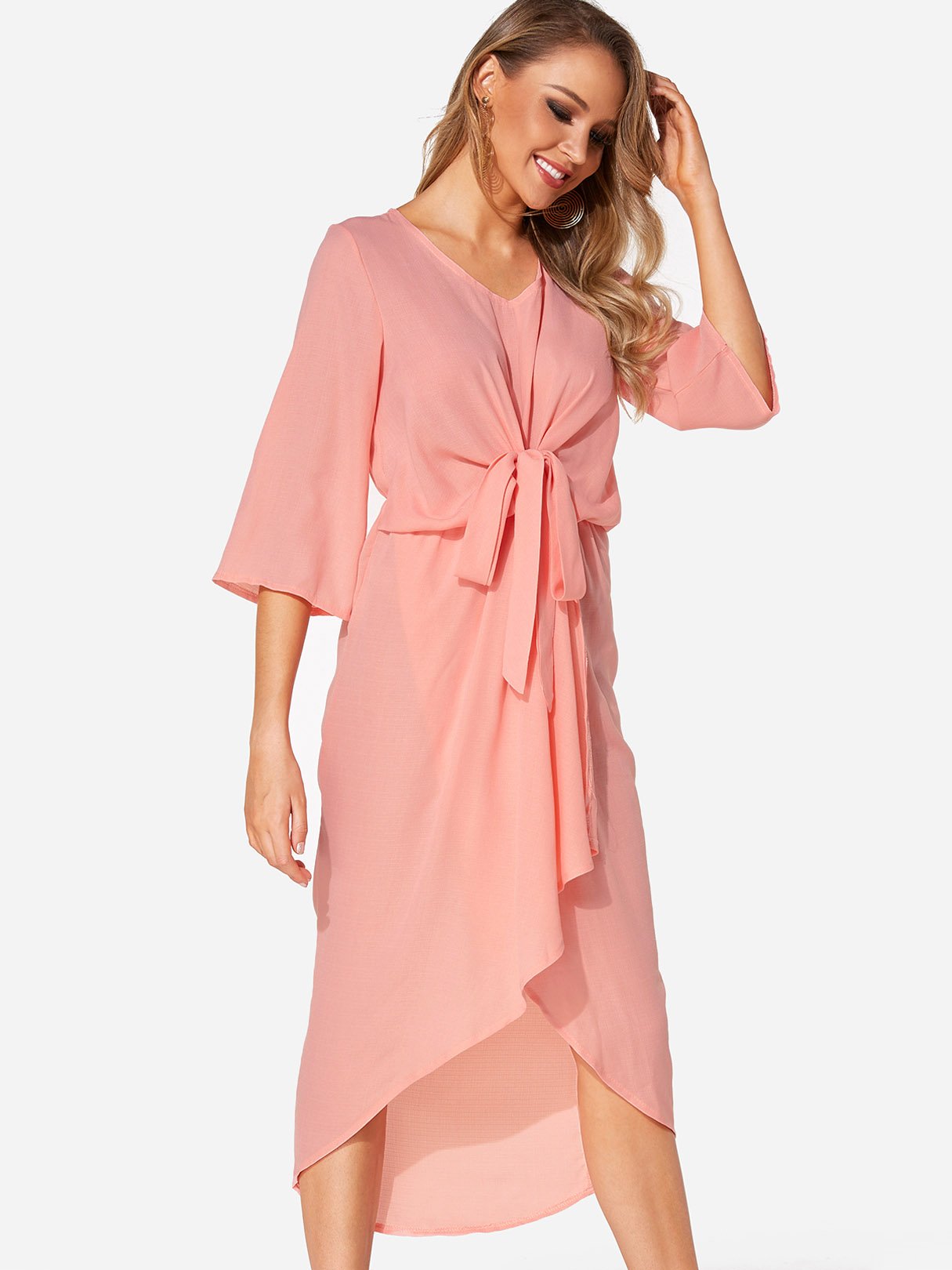 ODM Ladies 3/4 Sleeve Casual Dress