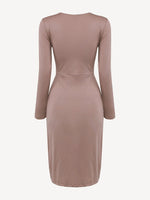 NEW FEELING Womens Khaki Midi Dresses