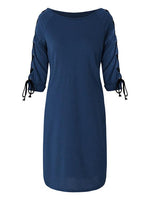 OEM Ladies Blue Casual Dresses