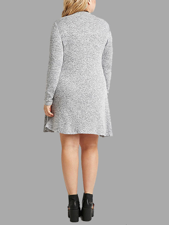 NEW FEELING Womens Grey Plus Size Dresses
