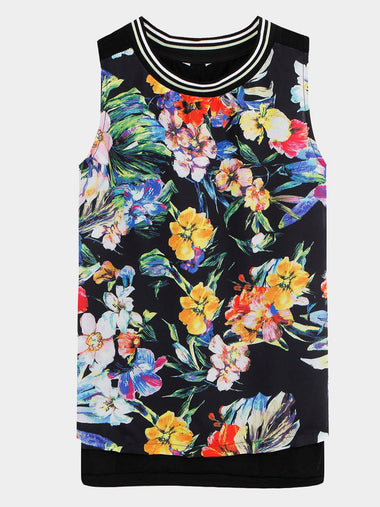 Wholesale Floral Print Black Camis