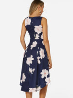 NEW FEELING Womens Navy Floral Dresses