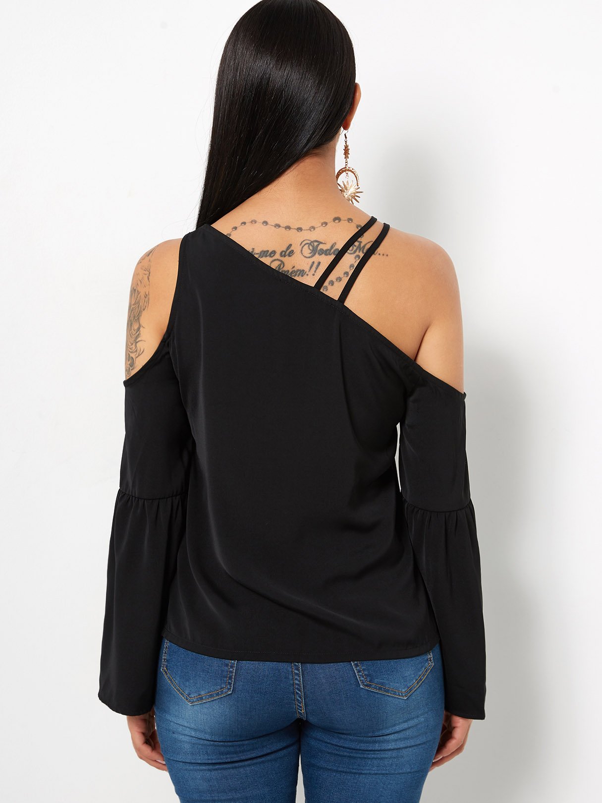 NEW FEELING Womens Black T-Shirts