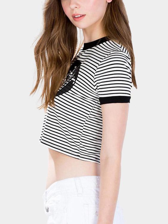 NEW FEELING Womens Striped T-Shirts