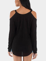 NEW FEELING Womens Black T-Shirts