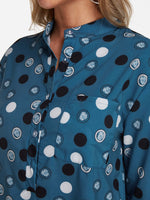 Custom Black And White Polka Dot Blouses For Womens