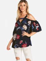 Custom Womens Floral Print Blouses