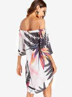 NEW FEELING Womens White Floral Dresses