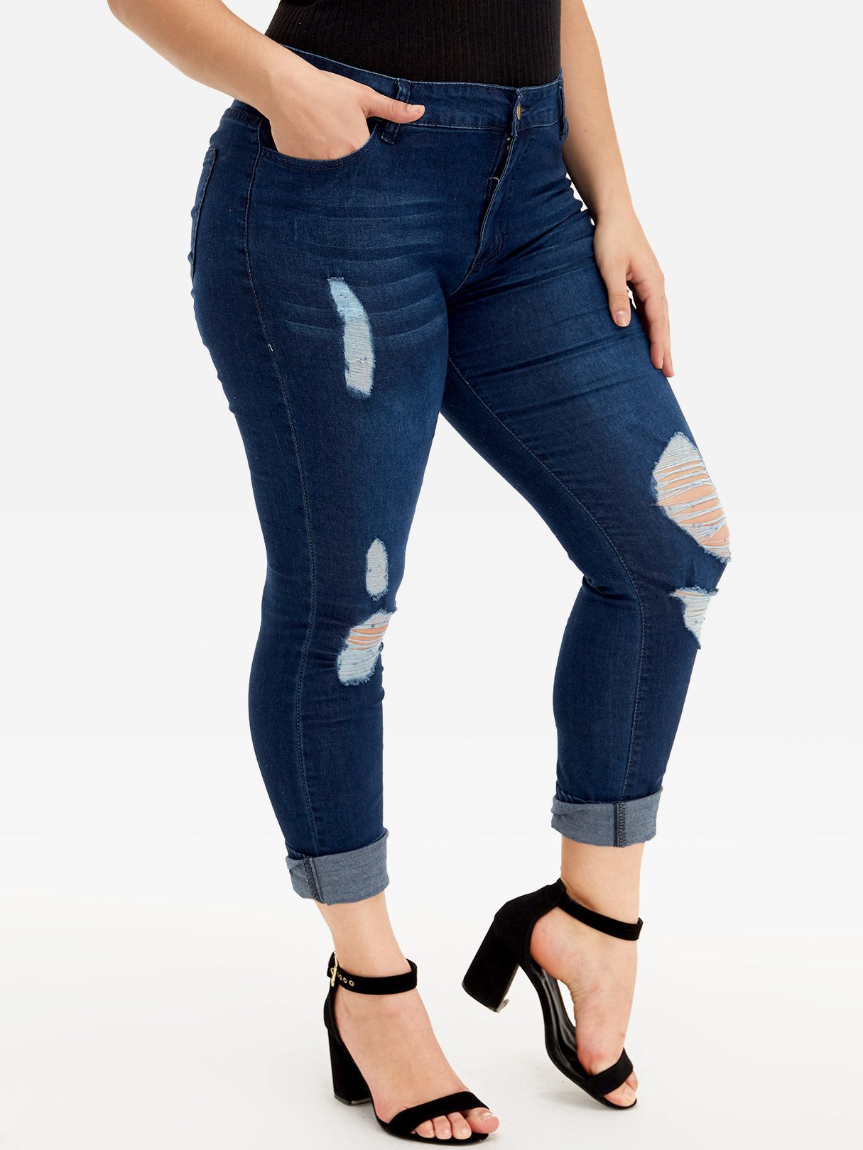 OEM Ladies Navy Plus Size Bottoms