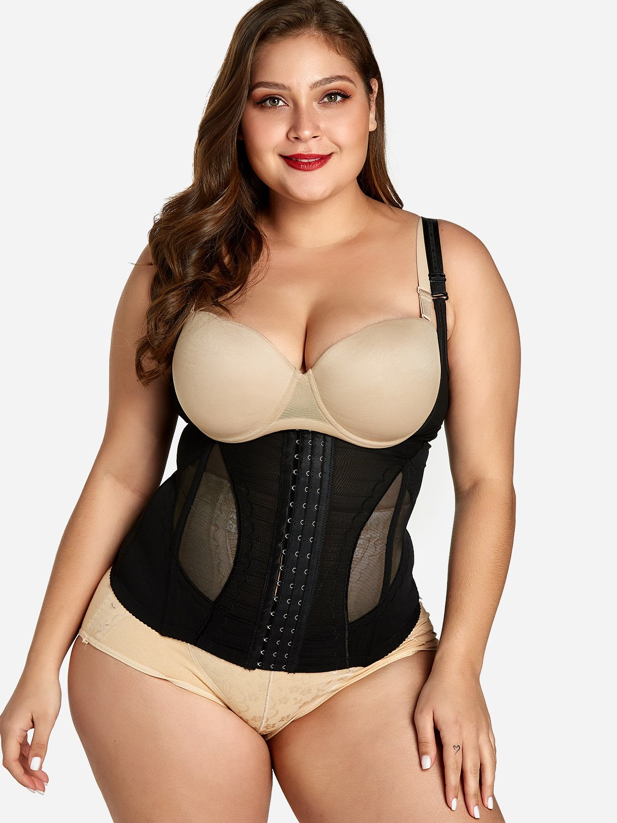 Wholesale Plus Size Front Closure High Waist Tummy Shaping Shapewear