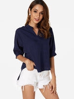 ODM Ladies Half Sleeve Blouses