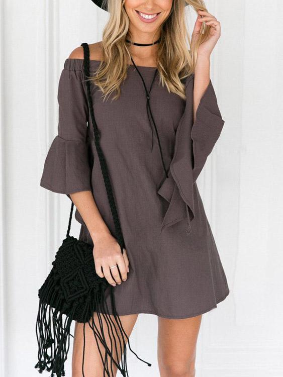 OEM Ladies Grey Casual Dresses