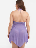 NEW FEELING Womens Purple Plus Size Intimates