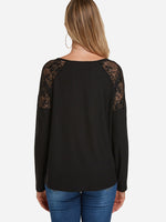 NEW FEELING Womens Black T-Shirts