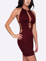 OEM Ladies Burgundy Mini Dresses