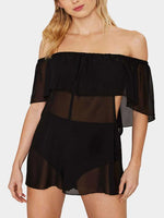 Wholesale Black Off The Shoulder Beach Cover Ups
