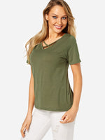 OEM ODM Ladies Khaki T-Shirts