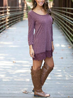 OEM Ladies Purple Mini Dresses