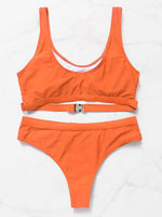 NEW FEELING Womens Orange Bikinis