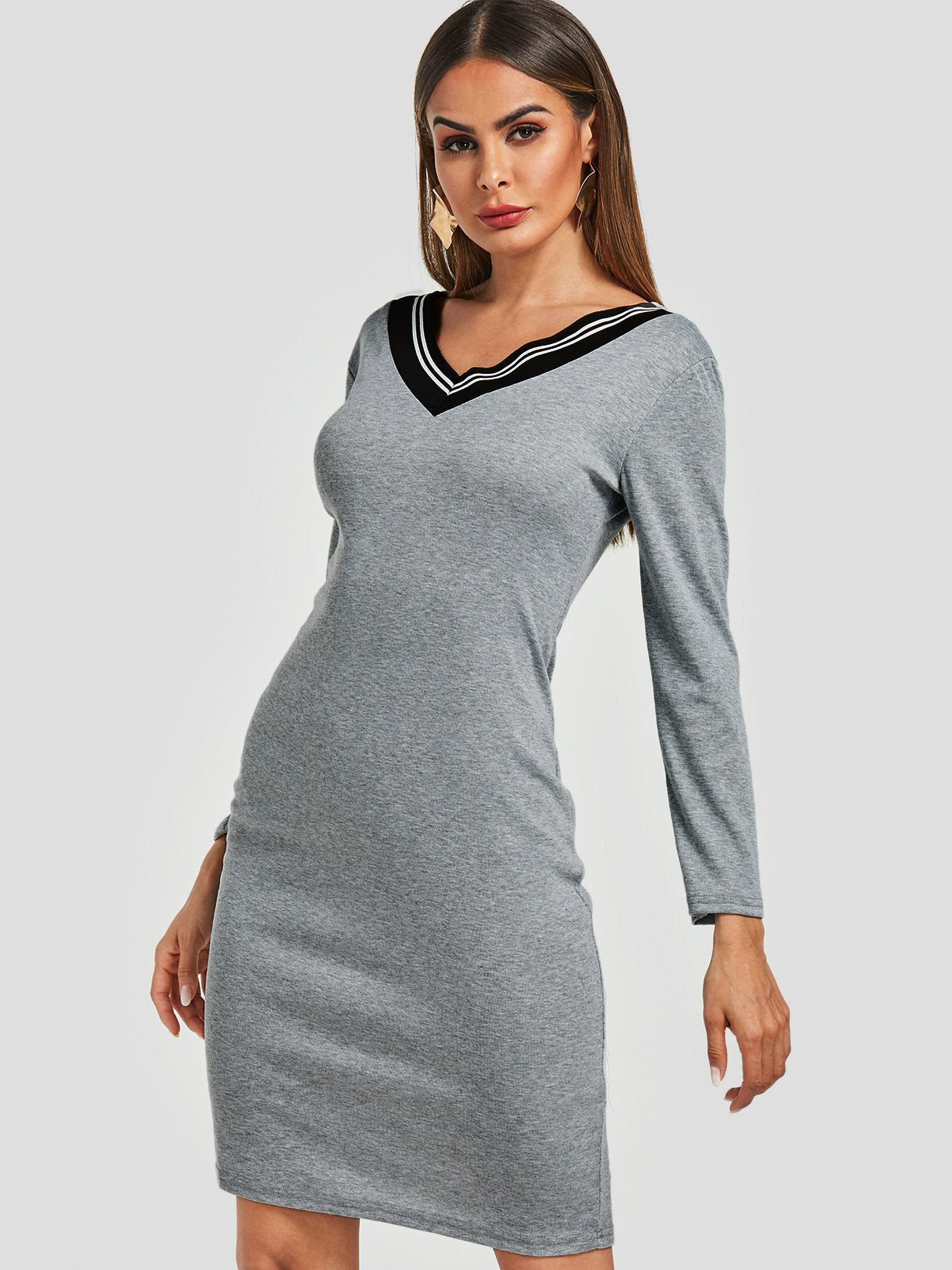 OEM Ladies Grey Mini Dresses