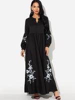 Custom Long Black And White Lace Dress