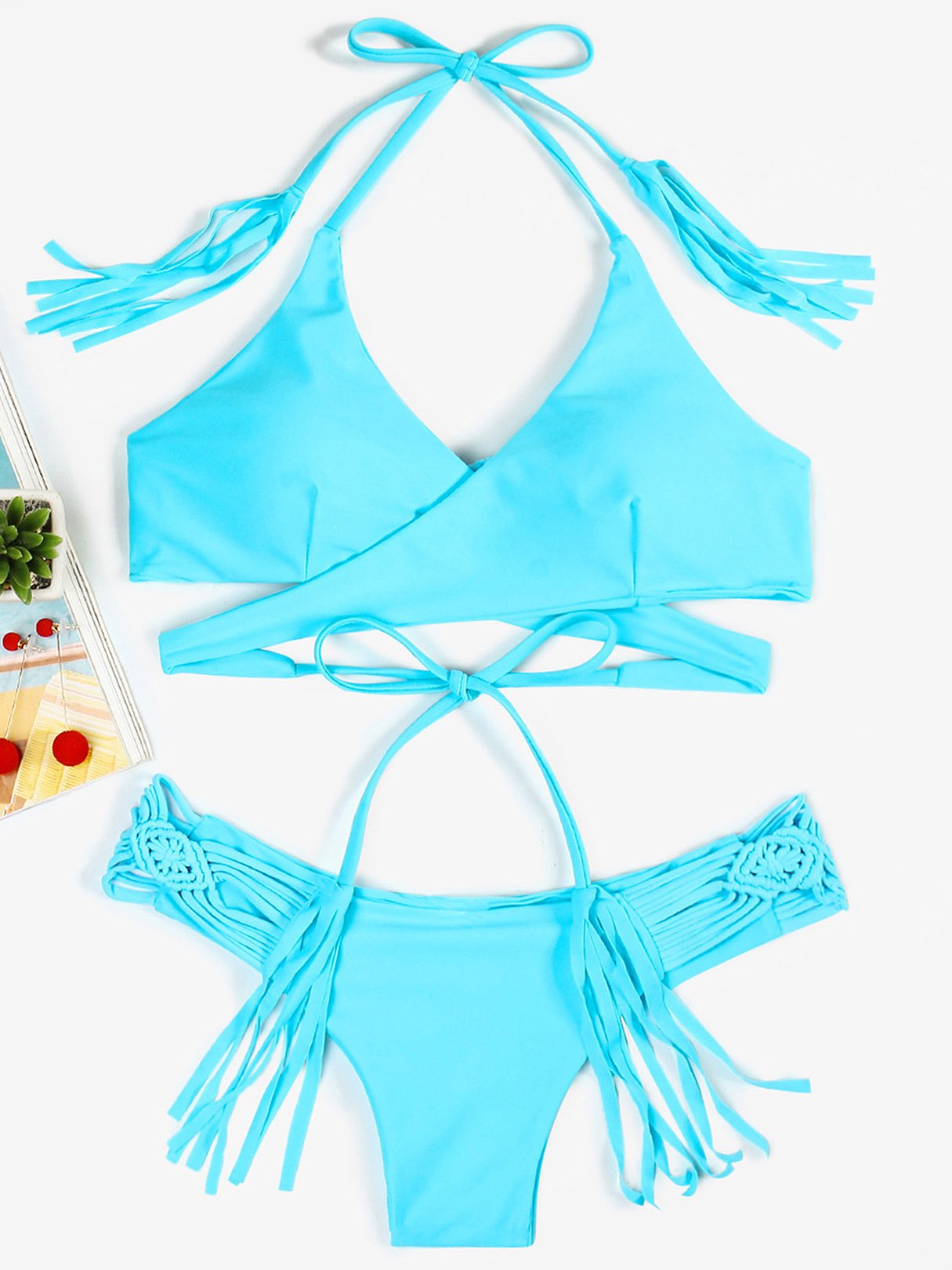 OEM ODM Womens Sky Blue Bikinis