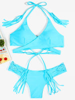 OEM ODM Womens Sky Blue Bikinis