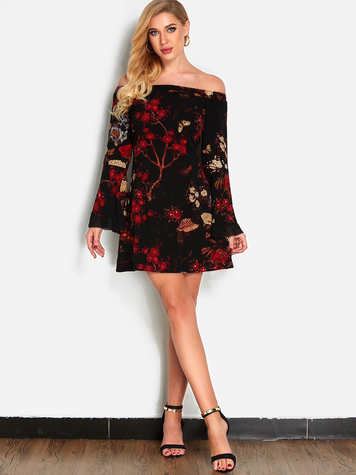 OEM ODM Long Sleeve Short Sequin Dress