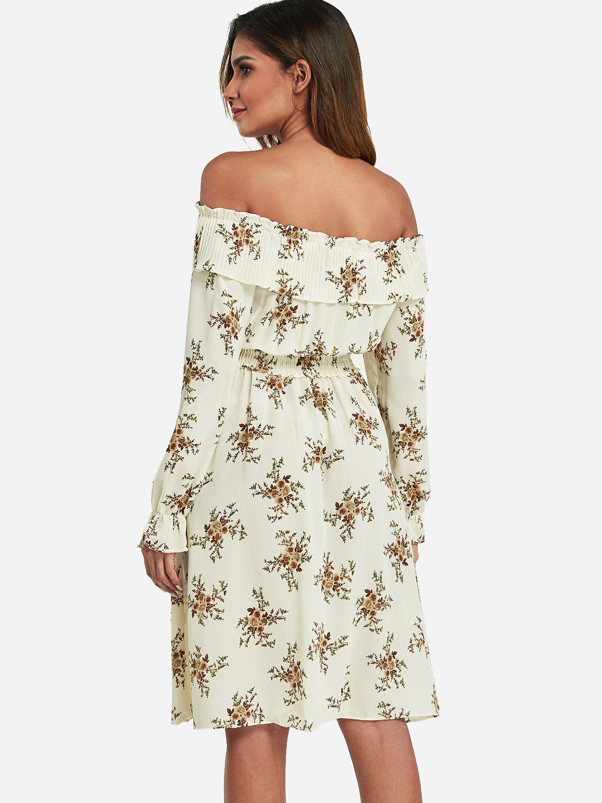 NEW FEELING Womens White Floral Dresses