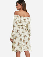 NEW FEELING Womens White Floral Dresses