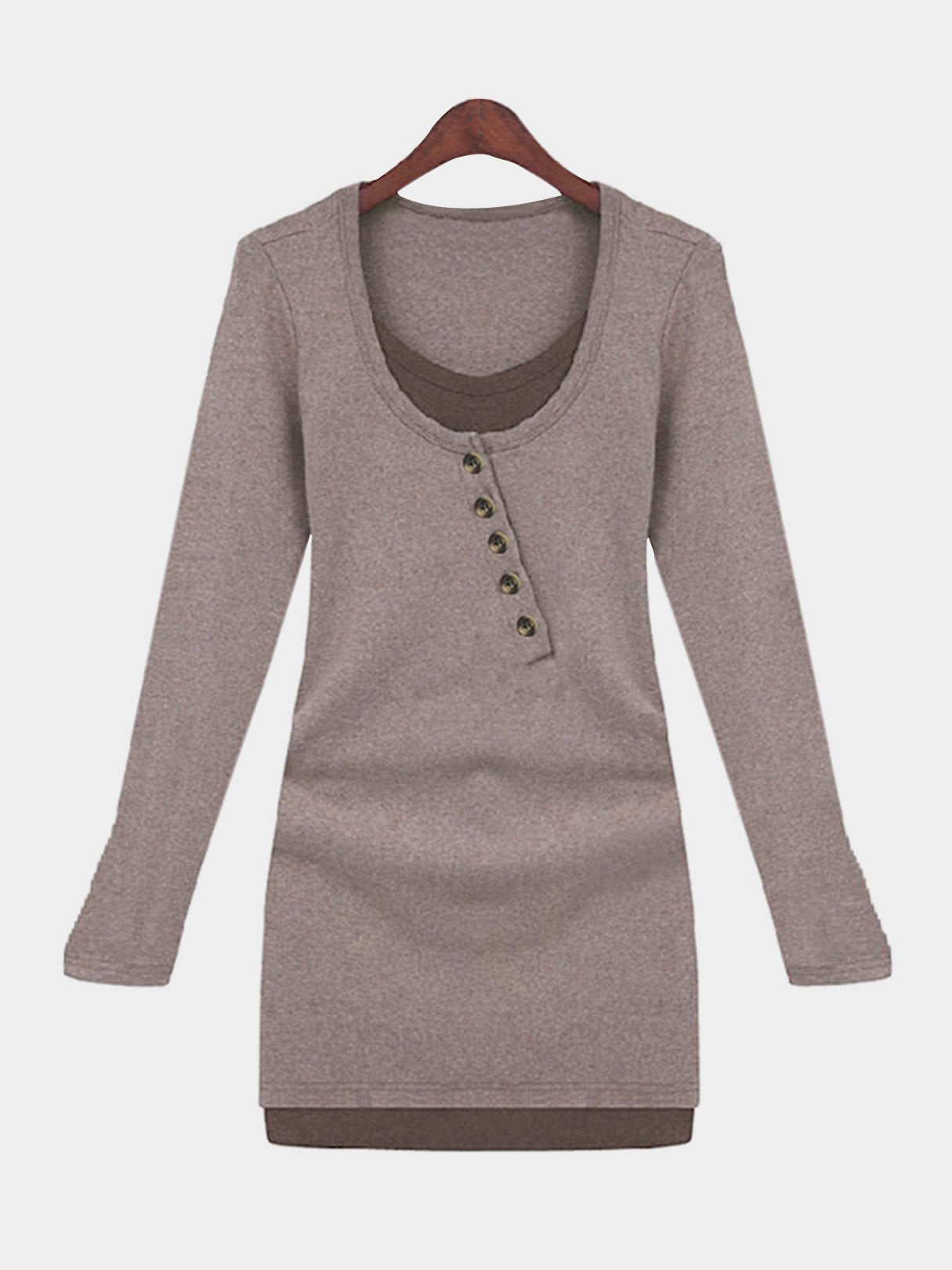 NEW FEELING Womens Brown Casual Dresses