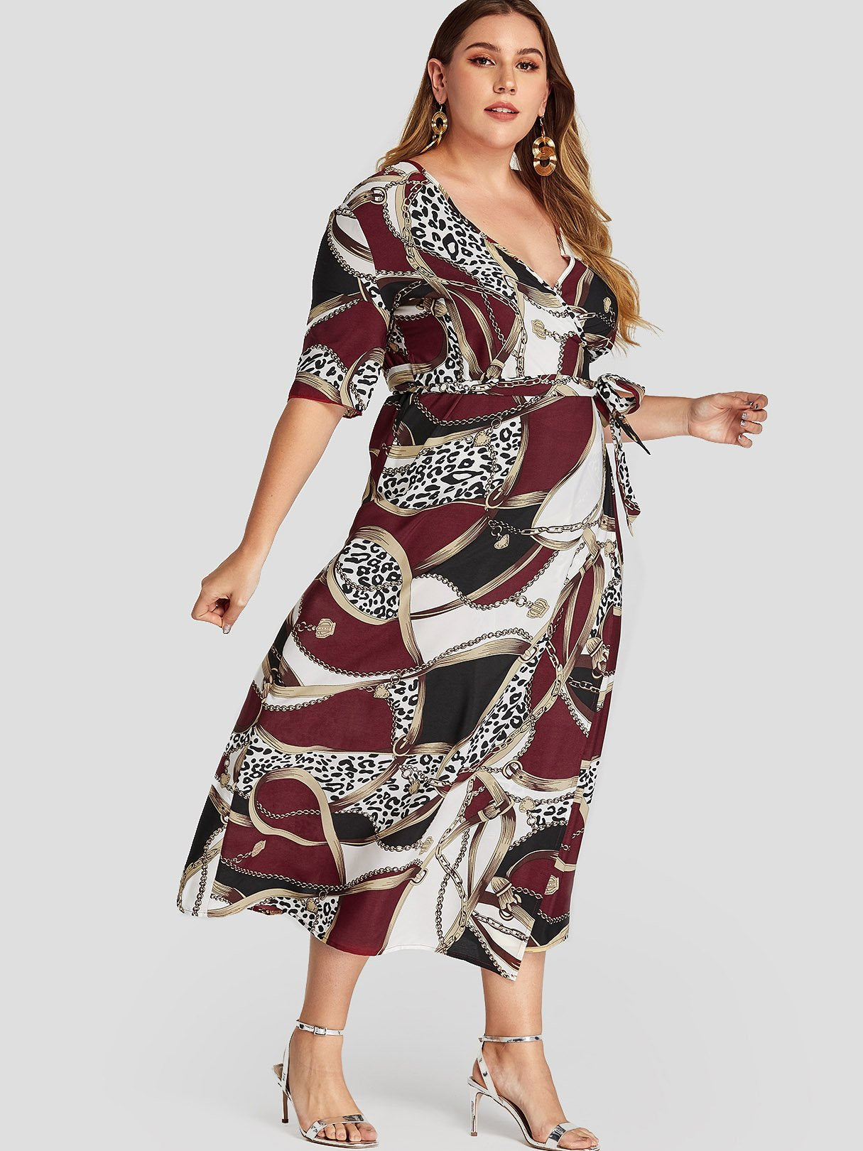 ODM Ladies Half Sleeve Plus Size Dress