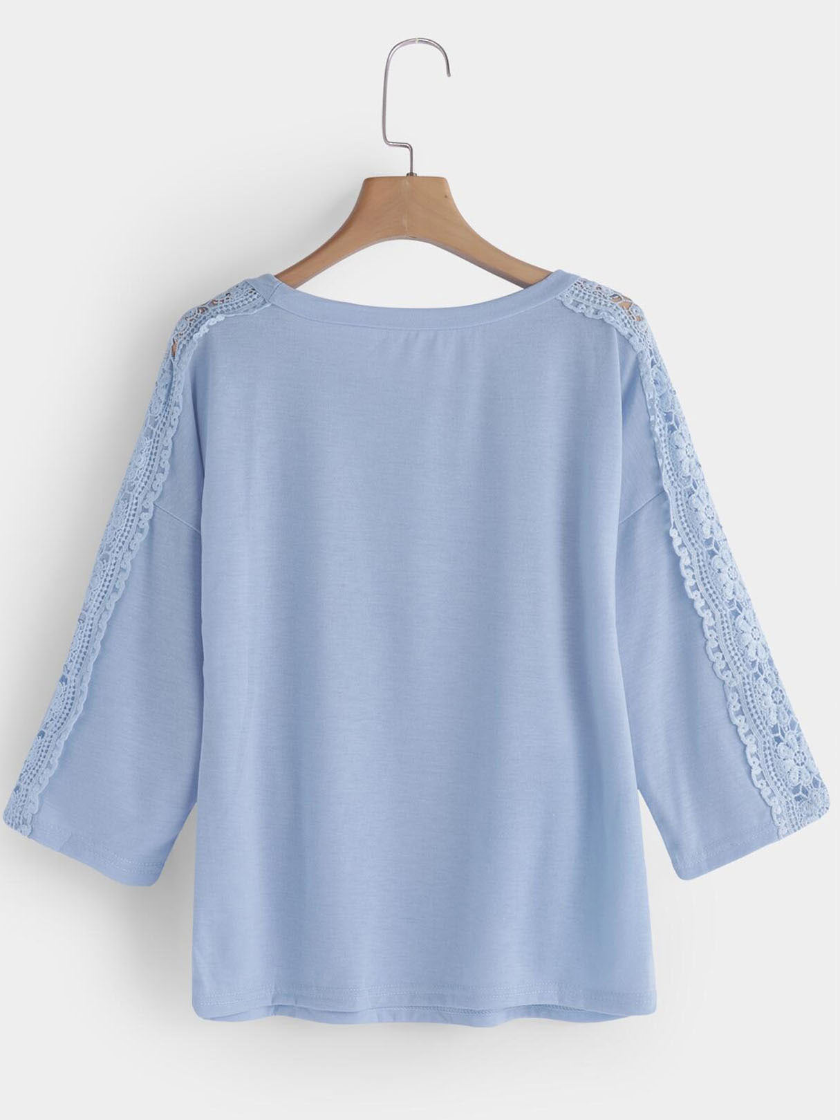NEW FEELING Womens Sky Blue T-Shirts