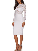 NEW FEELING Womens White Midi Dresses